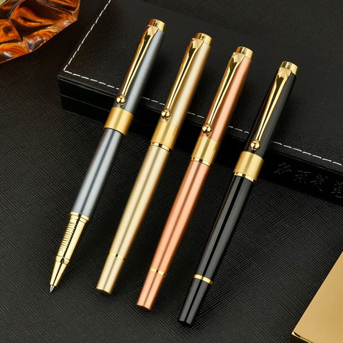 YIVONKA Ballpoint Pen Black Refill,Luxury Ballpoint Line width 0.5mm,Best Ball Pen Gift Set for Men & Women Professional Executive,Office,Nice BallPens Classy Gift Box (Blue)