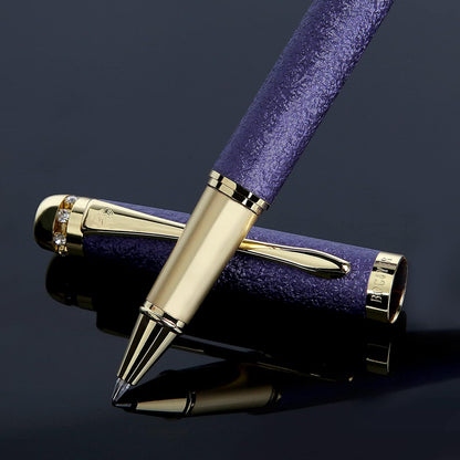 Rollerball Pens - Luxury Gift Set for Women, Refillable Black Ink Pens for Executive Office, Professional, Designer Pens (Purple)