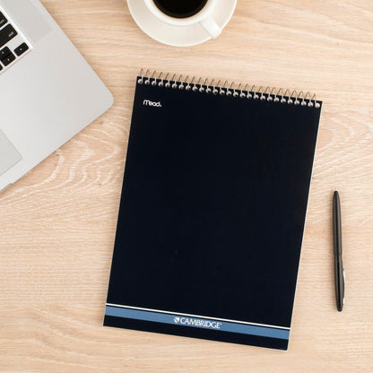 Cambridge Spiral Notebook, College Ruled Paper, 8-1/2" x 11", 70 Sheets, Top Bound, Navy (59882)