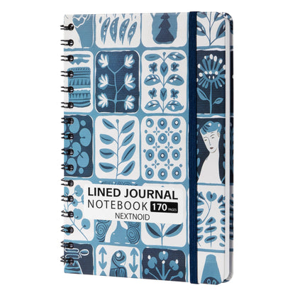 Nextnoid Lined Spiral Notebook Journal For Women & Men - A5(5.8" x 8.3") 170 Pages, Hardcover Notebooks for Work & Note Taking, College Ruled Journals for Writing - Grey