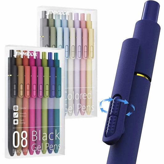 Colorful Gel Pens - 8 Pcs Colored Ink Pens Coloring | 0.7MM Smooth Writing Medium Point - Quick Drying Retractable Colored Pen for Journaling Note Taking TiktokShopSpringGlowUp  BackToSchool SohoChic