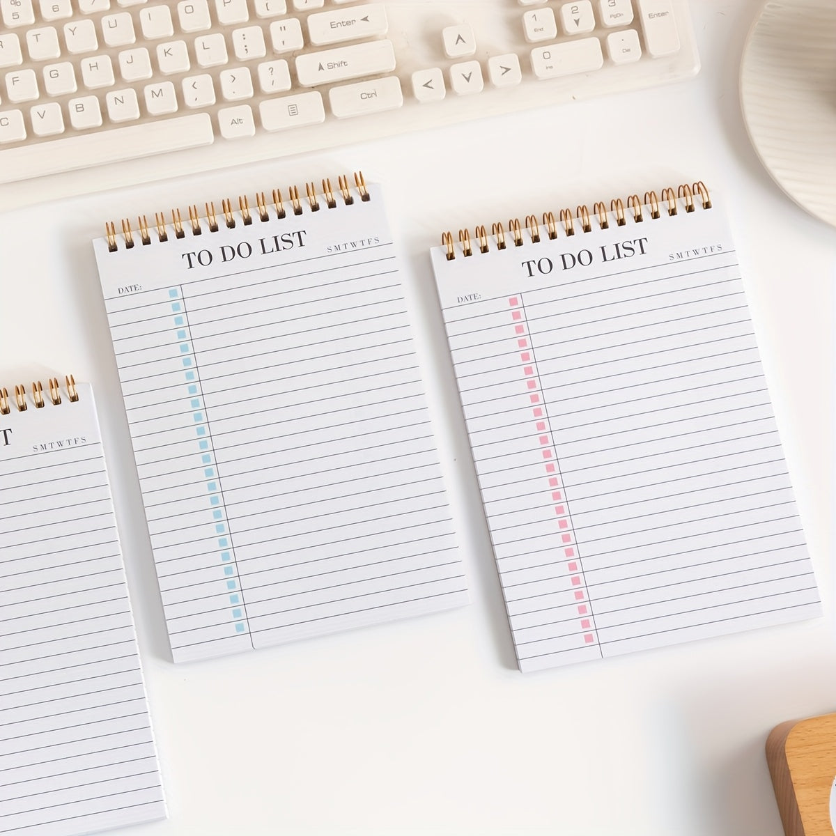 Office Supplies to Do List Notepad, Undated Daily Planner Notepad with to Do List Notebook Checklist Planner Spiral Cover Notepad for School Planner, 52 Sheets, 5.71"*8.66" A5 Size