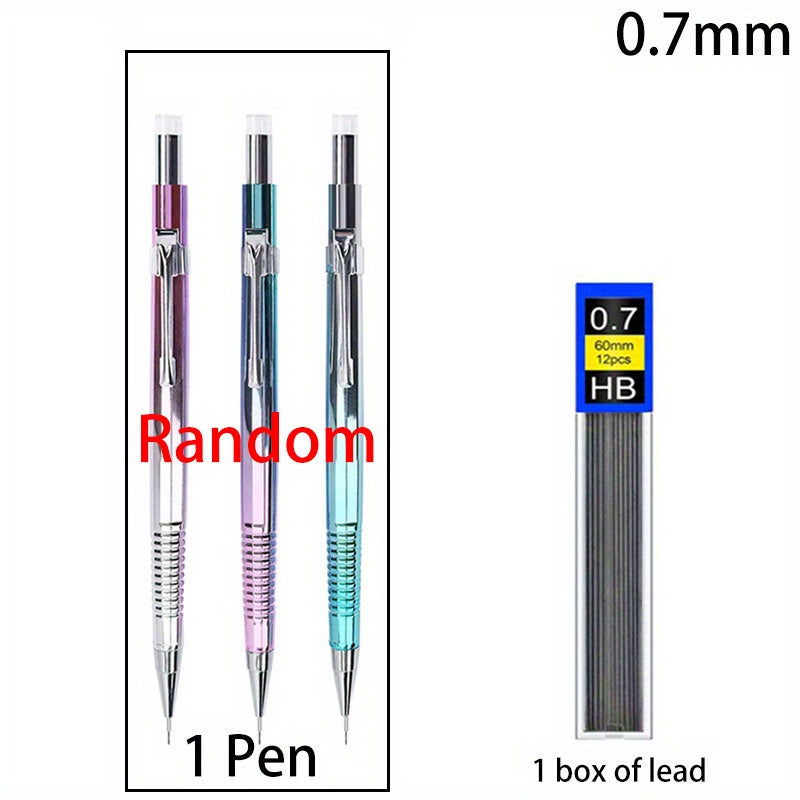 Creative Pencil Ballpoint Pen 2-In-1 Blue 0.3 0.5 0.7 0.9Mm 1 Random Mechanical Pencil with Replacement Lead, Multifunctional Writing Stationery