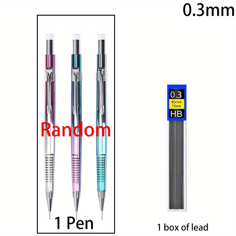 Creative Pencil Ballpoint Pen 2-In-1 Blue 0.3 0.5 0.7 0.9Mm 1 Random Mechanical Pencil with Replacement Lead, Multifunctional Writing Stationery