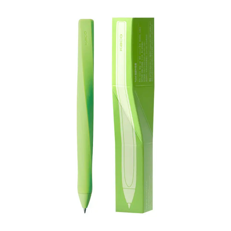 KACO TWIST Minimalist Silent Touch Retractable Silicone Gel Pen - 0.5mm Fine Tip, Retract Click, Quick Dry Black Ink, Fidget Stress Relief, Smooth Writing, School Supplies, Office Accessories, Left Handed Pens & Refills, Ideal for Birthdays, BackToSchool,