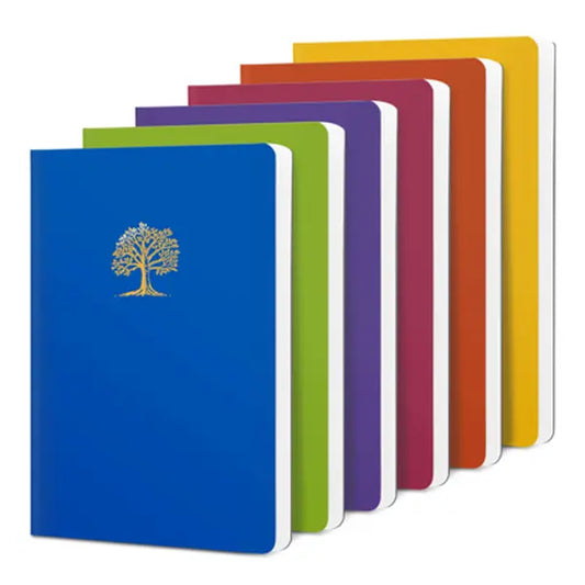 Comix 6-Pack Color-Coded Soft Cover Notebooks (Assortment Kit Notebooks) - Lightweight, Pocket-Friendly Foldable Journaling Supplies, 80gsm Cream Paper, Round Corners, Colorful Packaging, for Traveling, Office Stationery, Lightweight Notebooks,sohochic