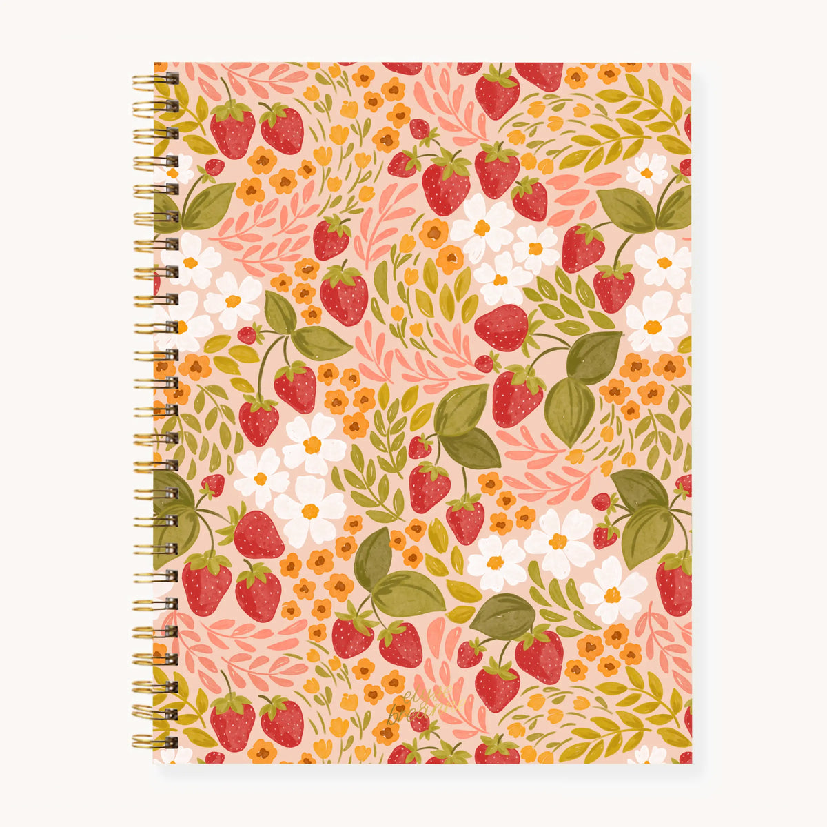 Elyse Breanne Design Spiral Bound Lined Journal - Softcover Writing Notebook, 120 College Ruled Pages, 8.5x11in Soft Touch Cover, Gold Hardware, Recycled Paper, College Office Supplies