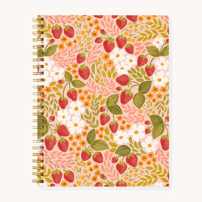 Elyse Breanne Design Spiral Bound Lined Journal - Softcover Writing Notebook, 120 College Ruled Pages, 8.5x11in Soft Touch Cover, Gold Hardware, Recycled Paper, College Office Supplies
