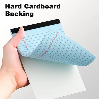 5pcs Small Note Pads 5x8 Notebook College Ruled Legal Pads Color Notepads 5 Pack Study Back Writing Pads 5 x 8 Perforated Narrow Ruled Pads of Paper for School & Office Supplies 30 Sheets/Pack