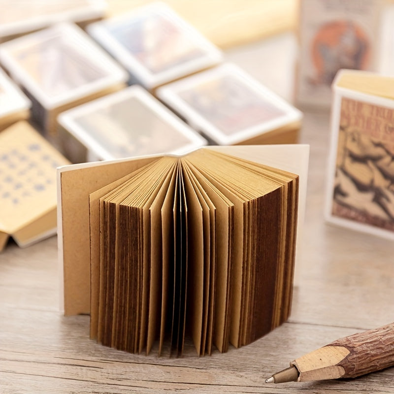 Originality Retro Small Notebook Mini Die Cast Notebook Tearable Portable Vintage Memo Note