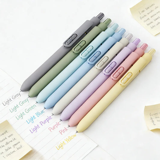 8 Pack Colorful Gel Pens, Retractable Fine Point Clicker Pens in Vintage/Morandi Styles,Smooth Writing and Easy to Use for Students,Teachers and Artists,Drawing Writing Planner and Crossword Puzzles,magical pen,gift,Colorful Crafts BackToSchool