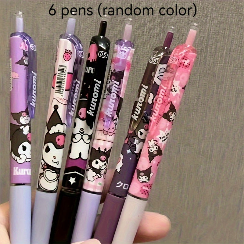 [Hello Kitty Gel Pen] Sanrio Hello Kitty Kurumi ST Quick-Drying Click Pen, Cartoon Gel Pen, Random Pattern