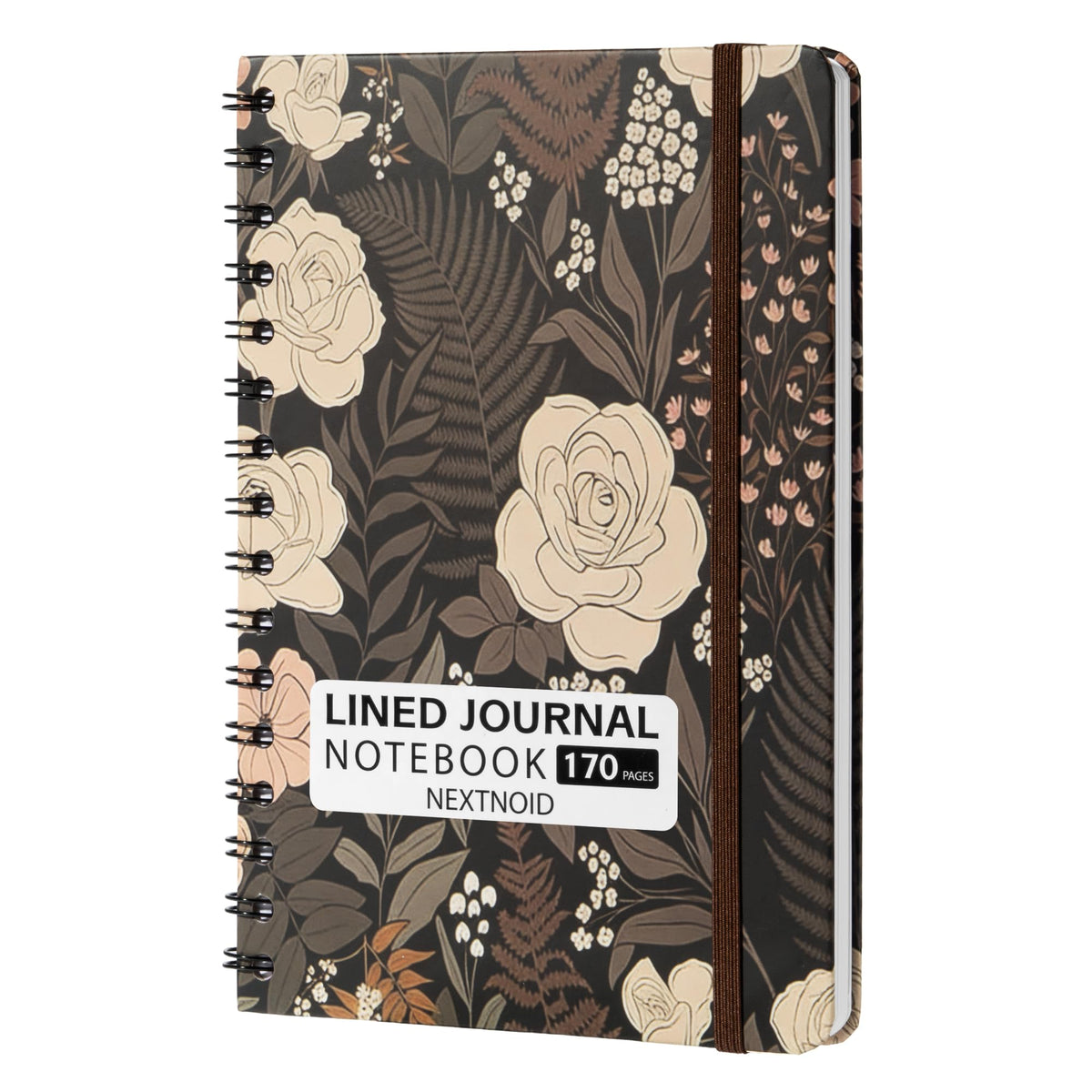 Nextnoid Lined Spiral Notebook Journal For Women & Men - A5(5.8" x 8.3") 170 Pages, Hardcover Notebooks for Work & Note Taking, College Ruled Journals for Writing - Grey