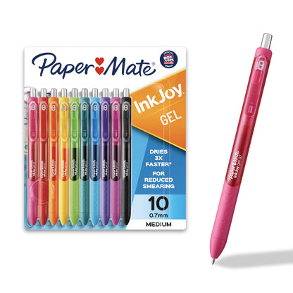 Paper Mate InkJoy Gel Pens, Medium Point, 10 Count - Teacher Supplies, Writing, Journaling, Back to School
