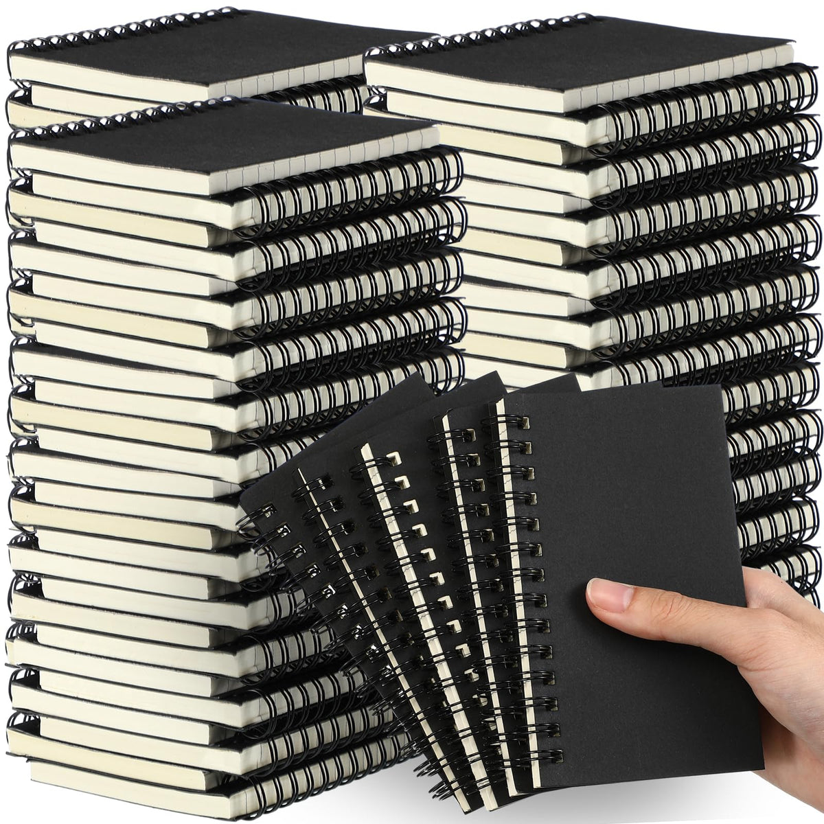 Jutom 18 Pcs Small Spiral Notebook Memo Pad 3x5, Orange