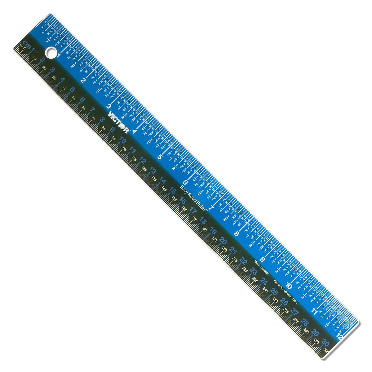 Victor Easy Read 12-Inch Plastic Ruler, Non-Glare Straight Edge Ruler, Standard and Metric Measuring Tool for School, Office, Drafting, Drawing, and Crafts
