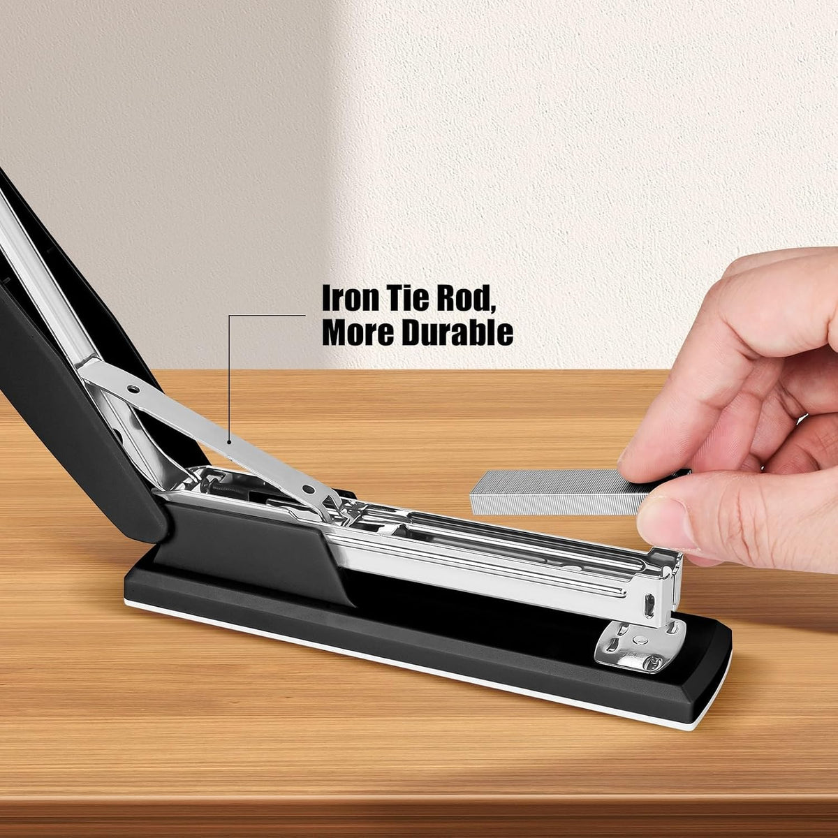 Stapler 25 Sheet Capacity with 1000 Staples and Staple Remover, Black
