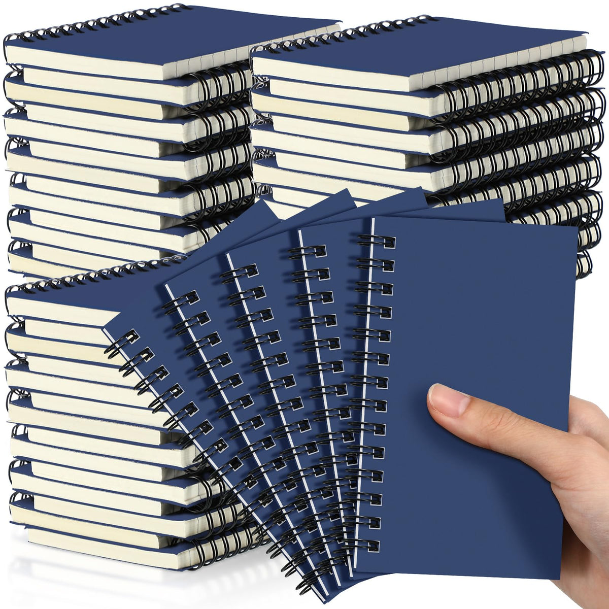 Jutom 18 Pcs Small Spiral Notebook Memo Pad 3x5, Orange