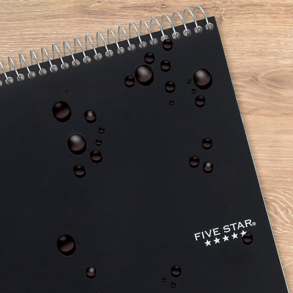 Five Star Top Spiral Notebook + Study App, 1 Subject, College Ruled Notepad, 8-1/2" x 11", 100 Sheets, Fights Ink Bleed, Water Resistant Cover, Black (820058A-ECM)