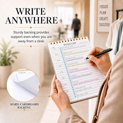 To Do List Notepad 3 Pack, Undated Daily Planner Notepad, A5 (5.5" x 8.3")