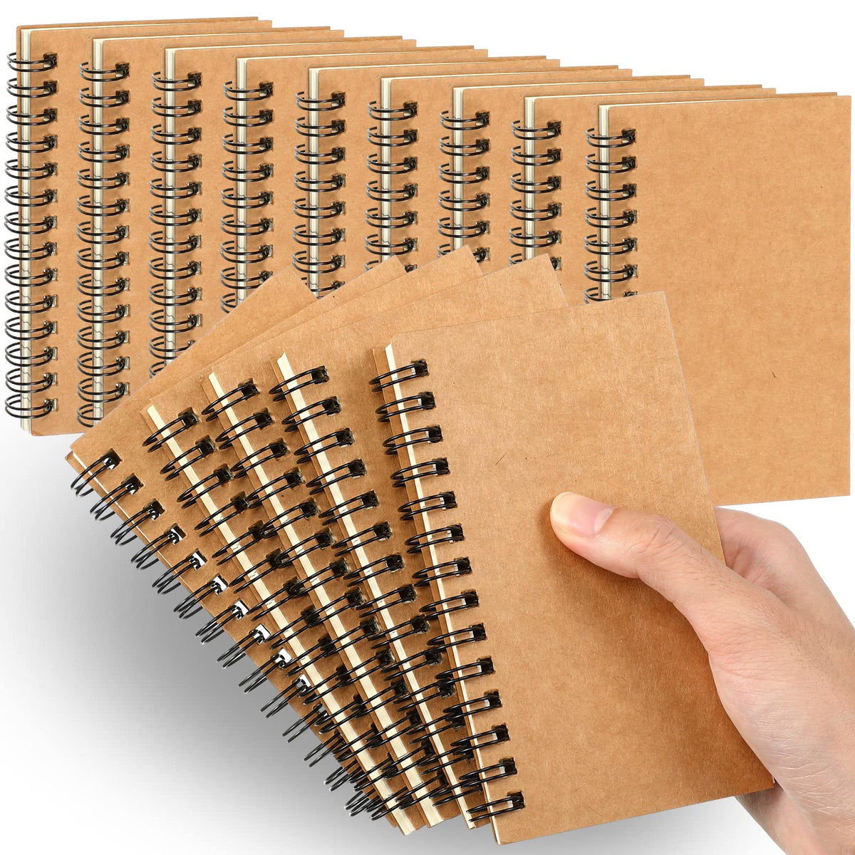 Jutom 18 Pcs Small Spiral Notebook Memo Pad 3x5, Orange