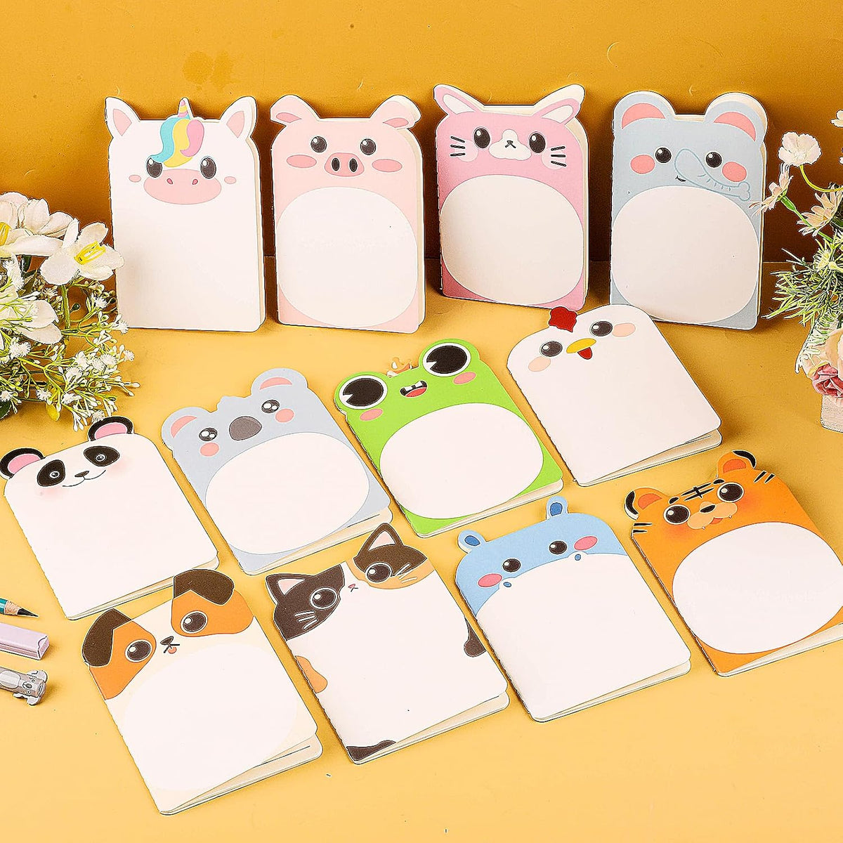 BESARME 24 Pcs Mini Notebooks for Kids Cute Animal Small Pocket Notepads