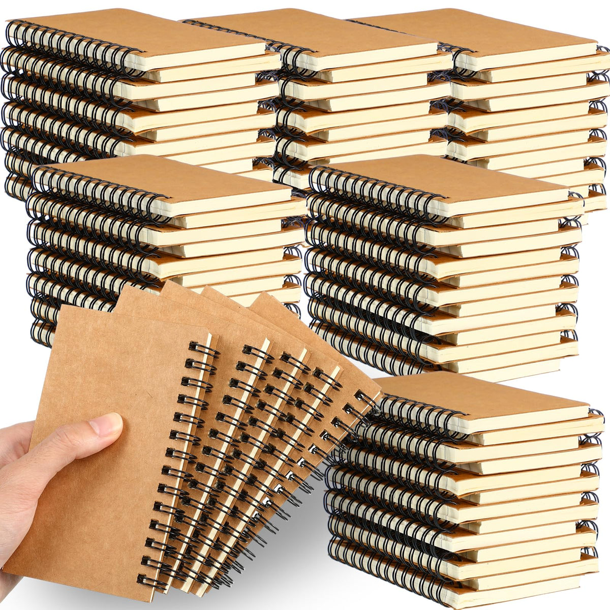 Jutom 18 Pcs Small Spiral Notebook Memo Pad 3x5, Orange