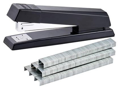 Bostitch Office Stapler, No-Jam Premium for Desktop, Includes 1,250 Staples, Full-Strip, 25 Sheet Capacity, Black