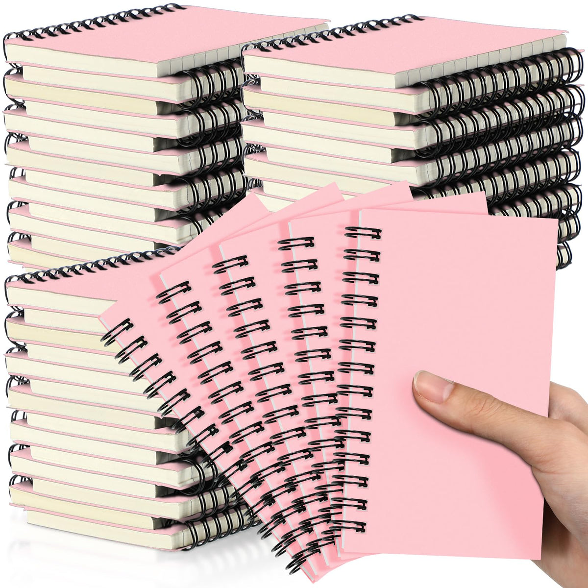 Jutom 18 Pcs Small Spiral Notebook Memo Pad 3x5, Orange
