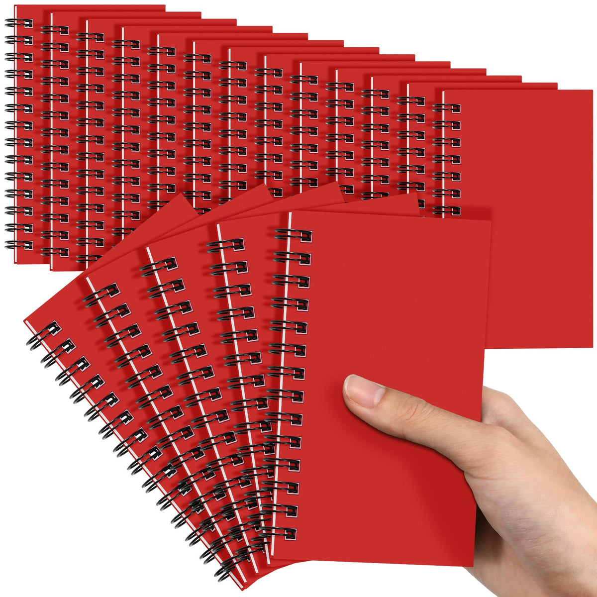Jutom 18 Pcs Small Spiral Notebook Memo Pad 3x5, Orange