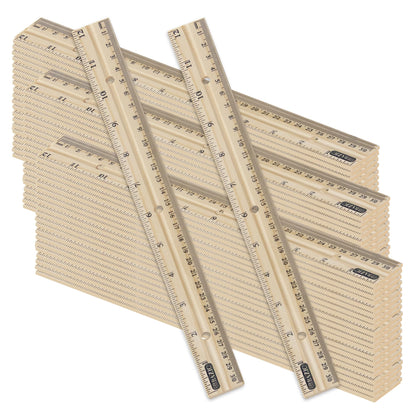 BAZIC Products 12 in Wooden Ruler, Inch & Metric (30 cm)