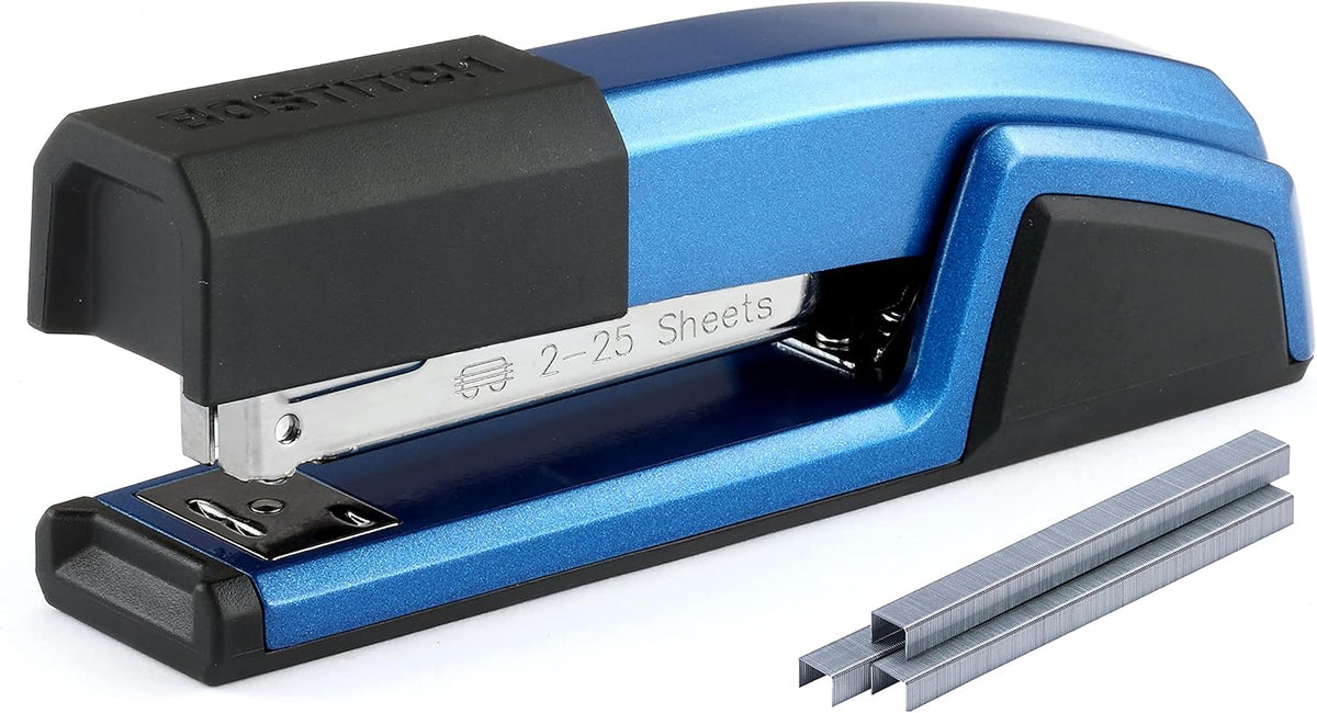 Bostitch Office Epic Metal 3 in 1 Stapler, 25 Sheet Capacity, Includes 210 Staples in Staple Storage Compartment & Integrated Remover,