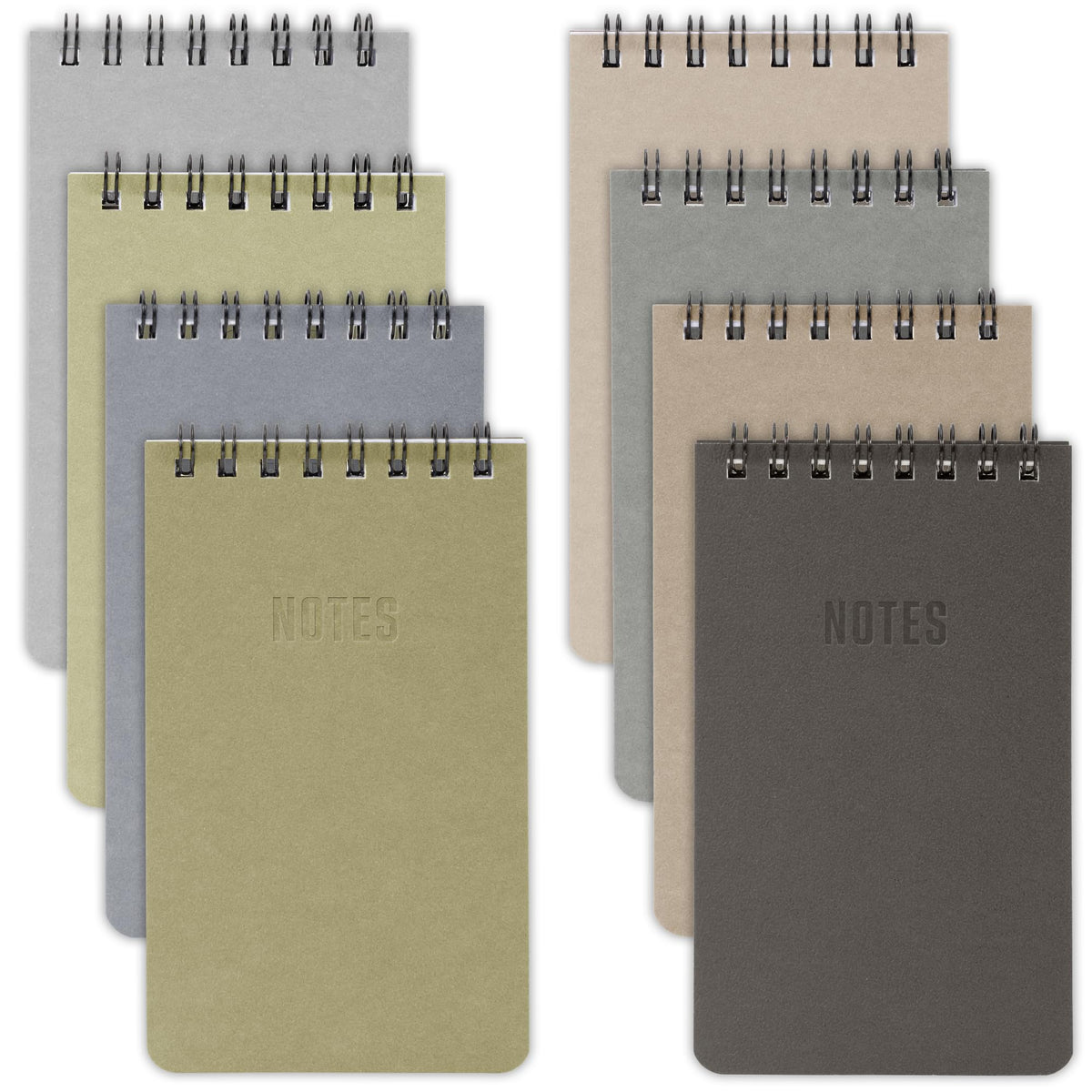 ZICOTO Aesthetic Pocket Notebooks Set Of 8 - Small 3x5 Spiral Notepads