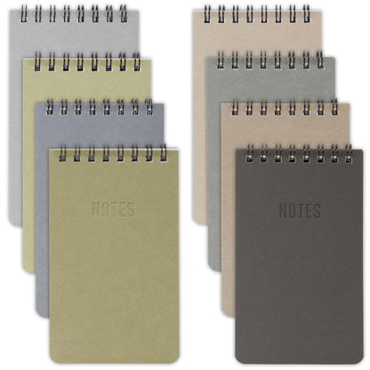 ZICOTO Aesthetic Pocket Notebooks Set Of 8 - Small 3x5 Spiral Notepads