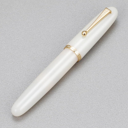 Jinhao 9019 Fountain Pen Dadao Series Ivory White #8 Heartbeat Fine Nib Large Converter Smooth Writing Instrument