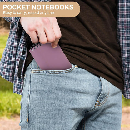 Thboxes 8 Pack Pocket Notebooks, 3 X 5 In Spiral Notepads, Lined
