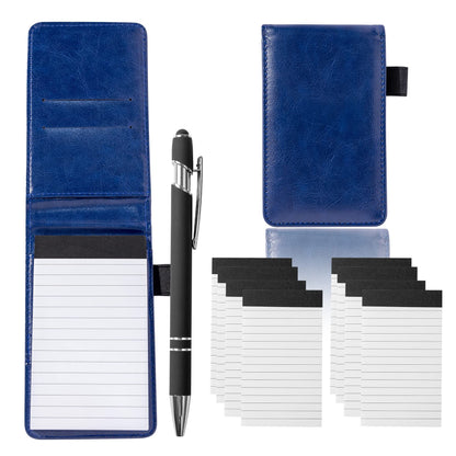 Camelmother 10Pcs Pocket Notepad Holder Set Notebook 3 x 5 Inch With Pen