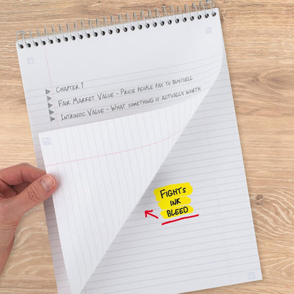 Five Star Top Spiral Notebook + Study App, 1 Subject, College Ruled Notepad, 8-1/2" x 11", 100 Sheets, Fights Ink Bleed, Water Resistant Cover, Black (820058A-ECM)