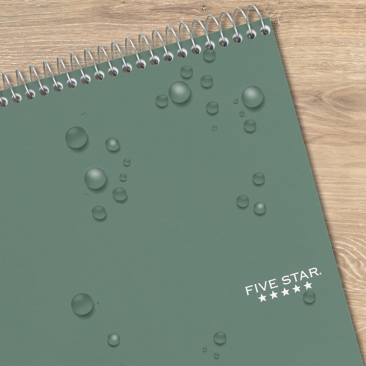 Five Star Top Spiral Notebook + Study App, 1 Subject, College Ruled Notepad, 8-1/2" x 11", 100 Sheets, Fights Ink Bleed, Water Resistant Cover, Seaglass Green (820058C-ECM)