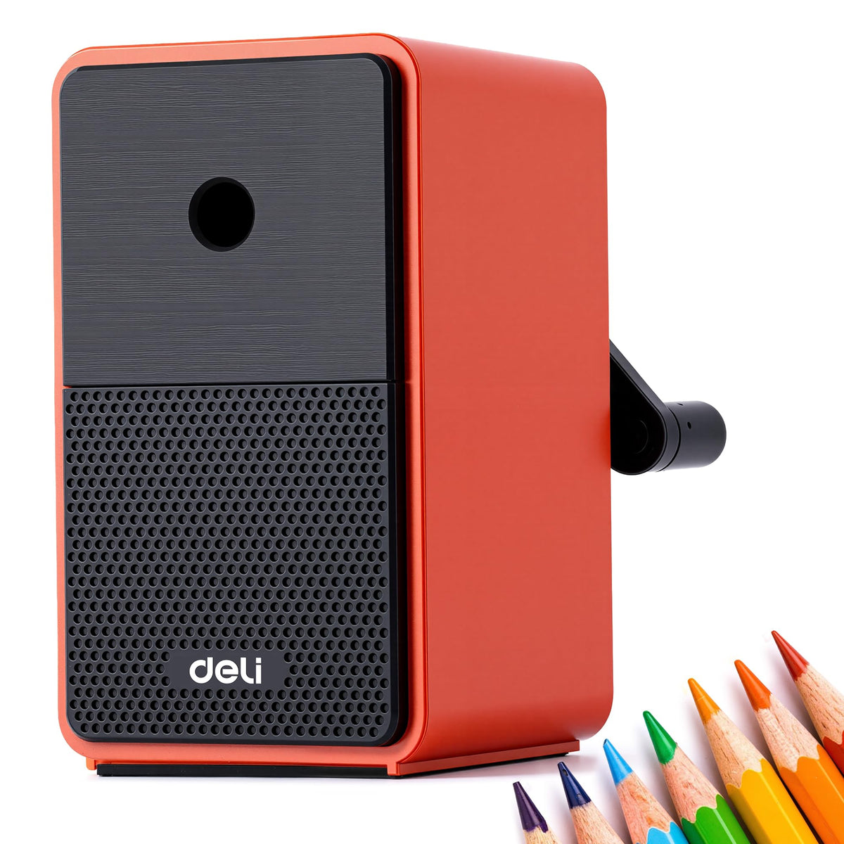 Deli Manual Pencil Sharpene, Brown