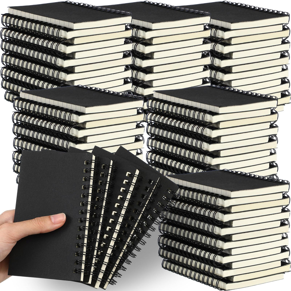 Jutom 18 Pcs Small Spiral Notebook Memo Pad 3x5, Orange