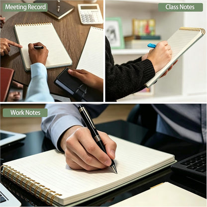 Thick Superhard Cover,Top Spiral Notebook 8.5x11,Top Bound Spiral Notebook,3 Pack,Lined Notepad,3x160 Pages, College Ruled,100GSM