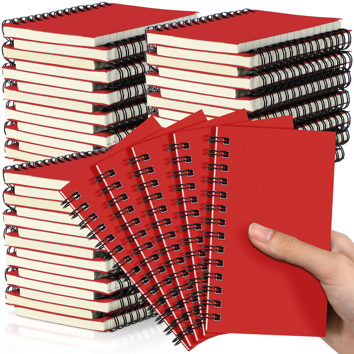 Jutom 18 Pcs Small Spiral Notebook Memo Pad 3x5, Orange