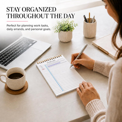 To Do List Notepad 3 Pack, Undated Daily Planner Notepad, A5 (5.5" x 8.3")