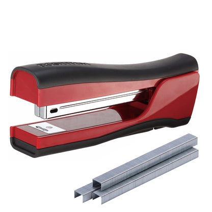Bostitch Office Dynamo 4 in 1 Standup Stapler, Includes 420 Staples, 20 Sheet Capacity, Integrated Pencil Sharpener, Staple Remover & Staple Storage, Blue