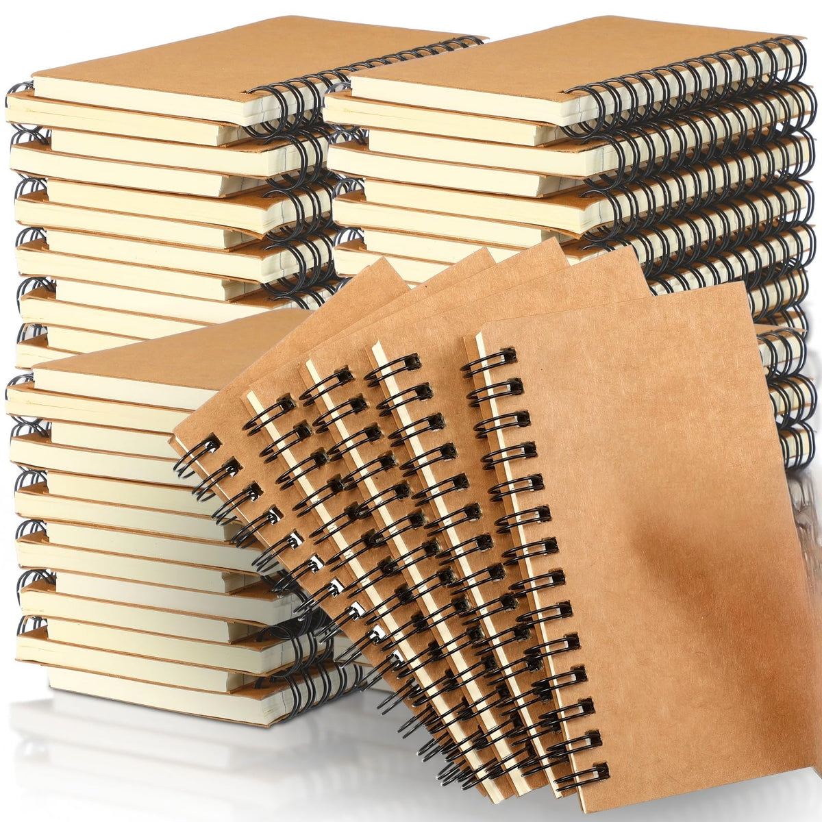 Jutom 18 Pcs Small Spiral Notebook Memo Pad 3x5, Orange