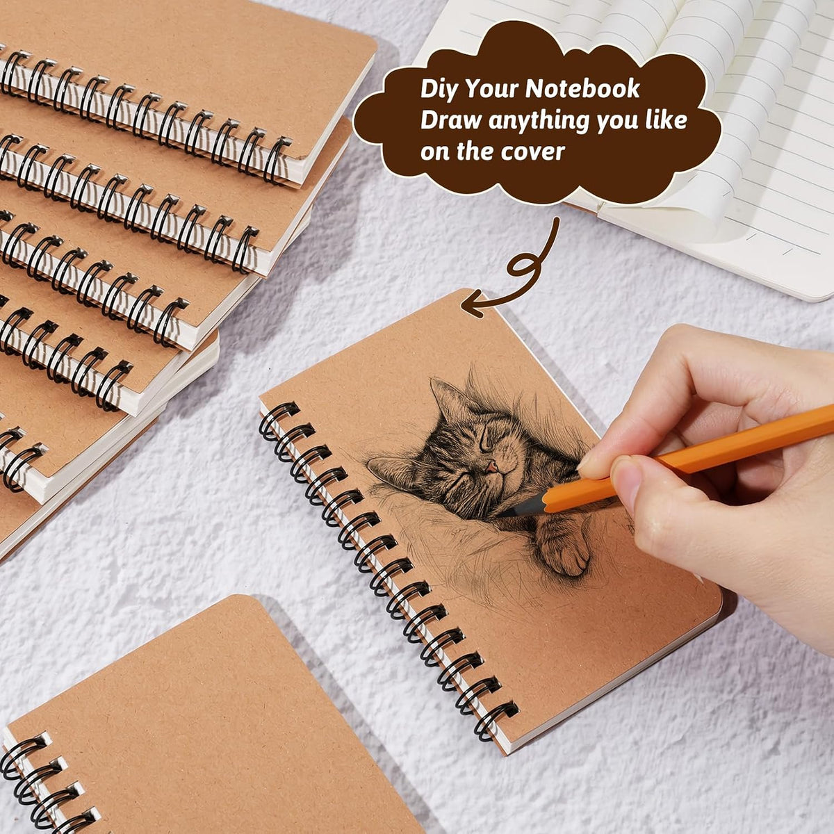 miikoul 60 Pack Spiral Lined Notebooks, 3"×5" 120 Pages for Office Writing