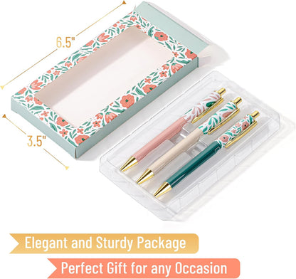 Mr. Pen- Luxury Floral Pen Set, 3 pcs, Black Ink Ballpoint Pens, Floral Pen