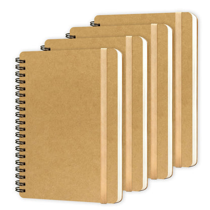 4 PCS Small Spiral Notebook 5x7, Spiral Journal Notebook, Notebooks for Work, Note Taking, School, Small Notebooks 5x7 with Strap, Cute Notebooks for Women 50 Sheets
