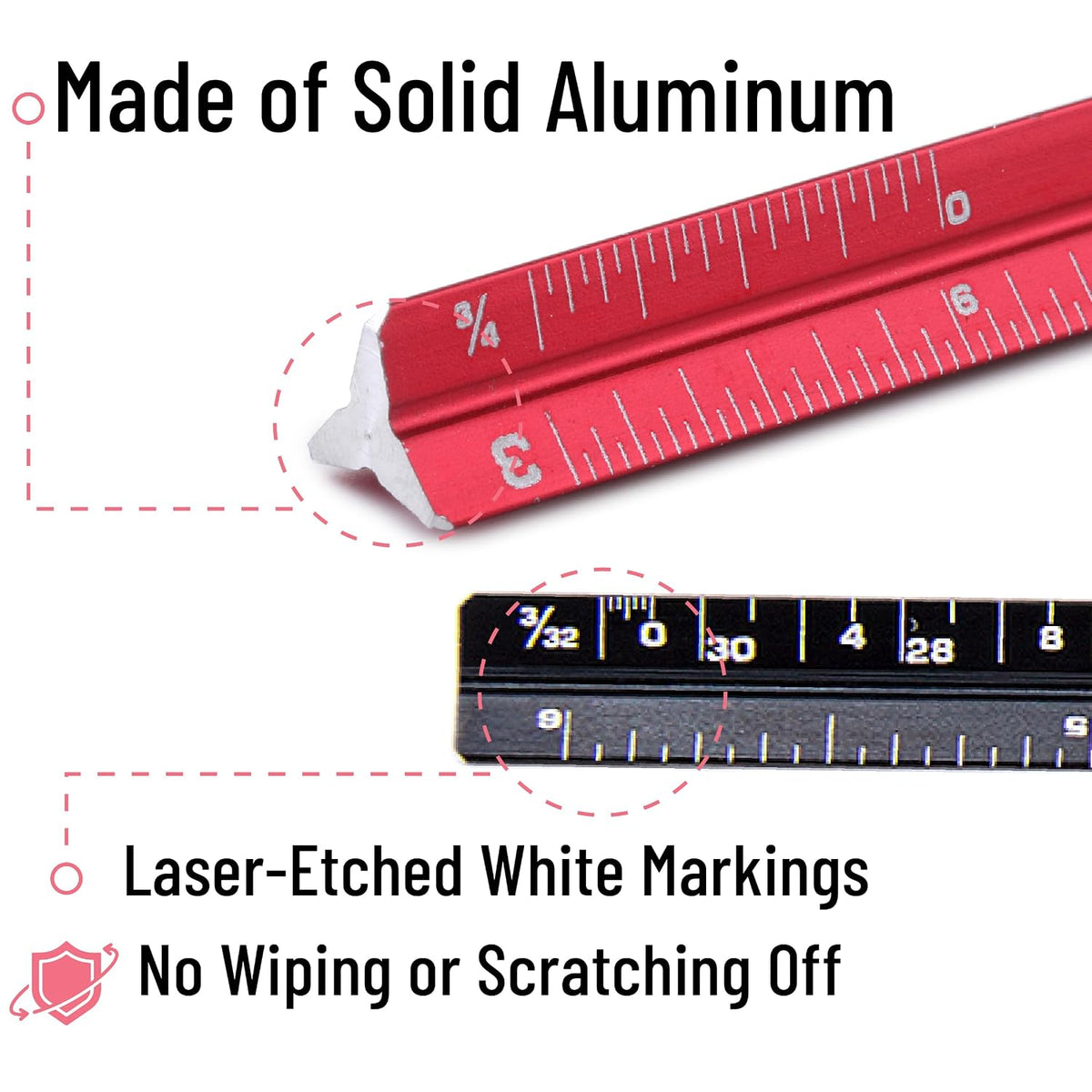 Mr. Pen- 6 Inch Pocket Size Ruler, 2 Pack, Small Architectural Scale